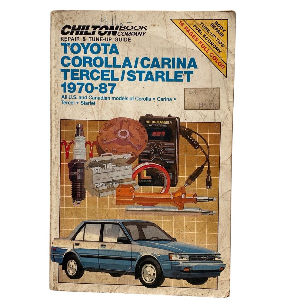 Chilton Toyota Corolla Carina Tercel Starlet 1970-1987 Repair Garage Manual 7036